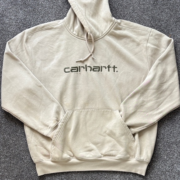 Carhartt Men's Beige Hoodie Sweater - Picture 1 of 4